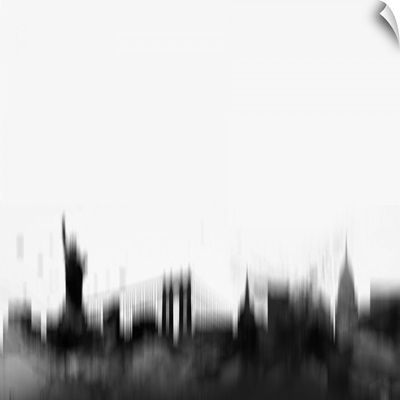New York City Black Skyline