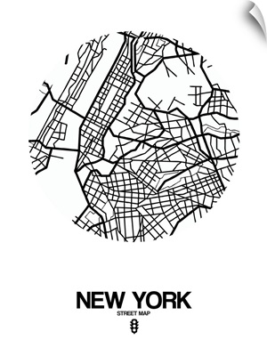 New York Street Map White