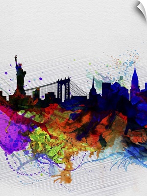 New York Watercolor Skyline I
