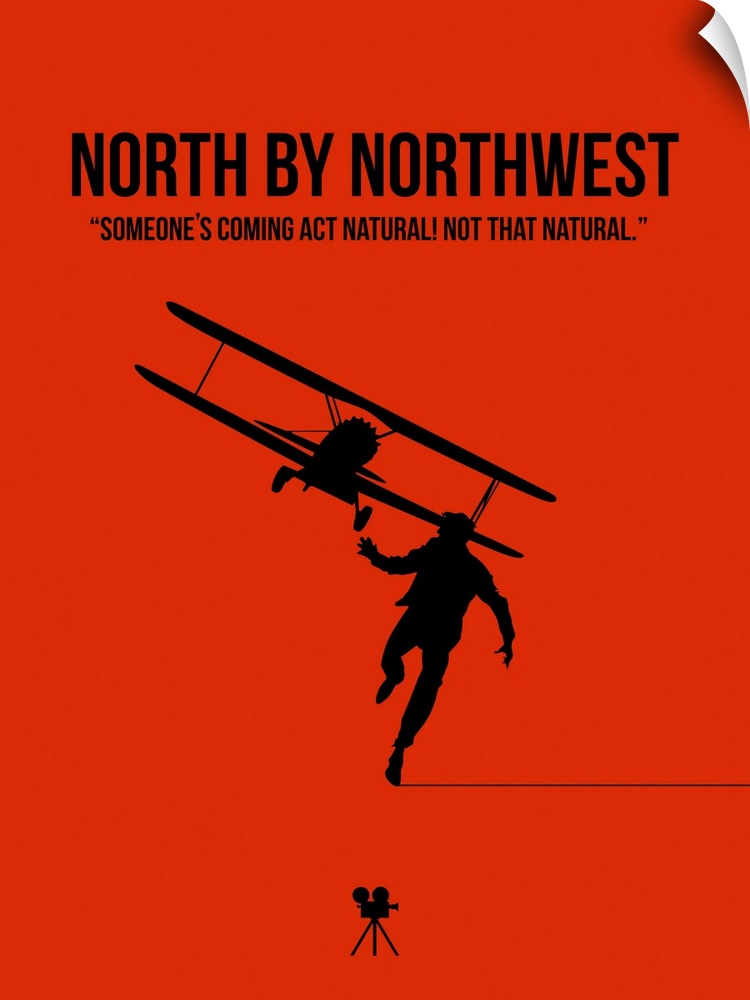 Contemporary minimalist movie poster artwork of North By Northwest.