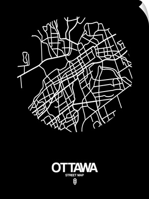 Ottawa Street Map Black