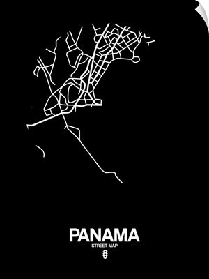 Panama Street Map Black