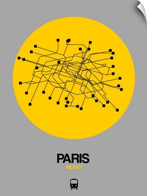 Paris Yellow Subway Map