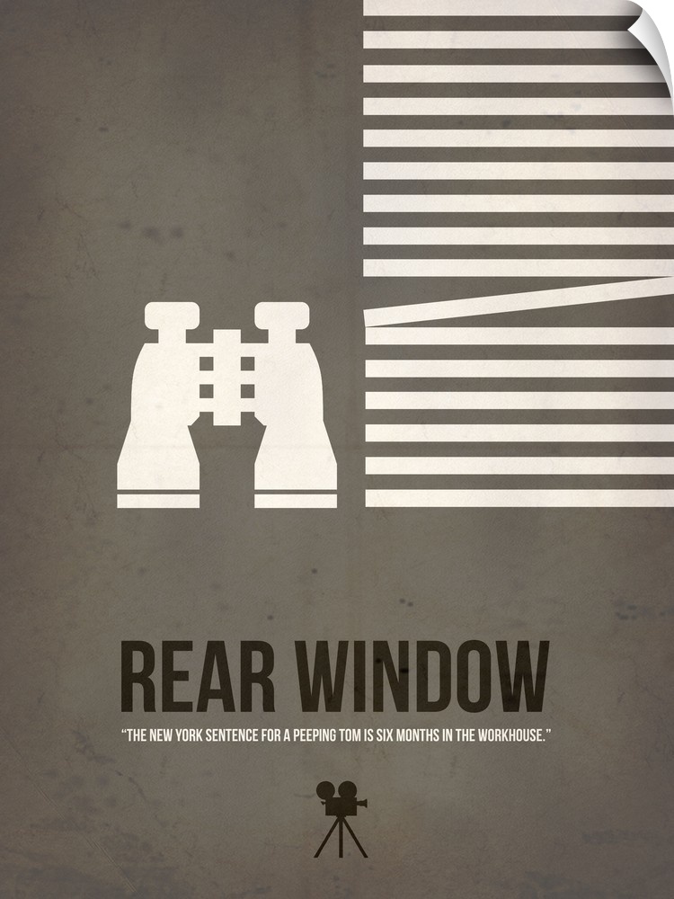 Contemporary minimalist movie poster artwork of Rear Window.