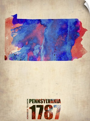 Pennsylvania Watercolor Map