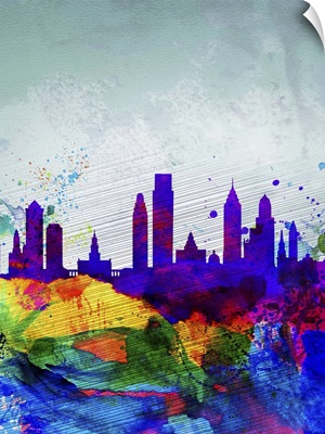 Philadelphia Watercolor Skyline