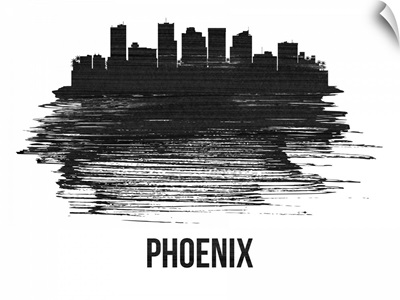 Phoenix Skyline Brush Stroke Black II