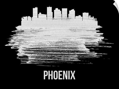 Phoenix Skyline Brush Stroke White