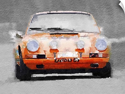 Porsche 911 Race Track Watercolor