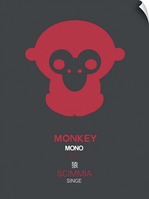 Red Mokey Multilingual Poster