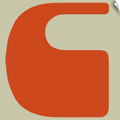 Retro 1960's Alphabet Letter - C - Orange