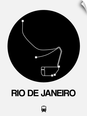 Rio De Janeiro Black Subway Map