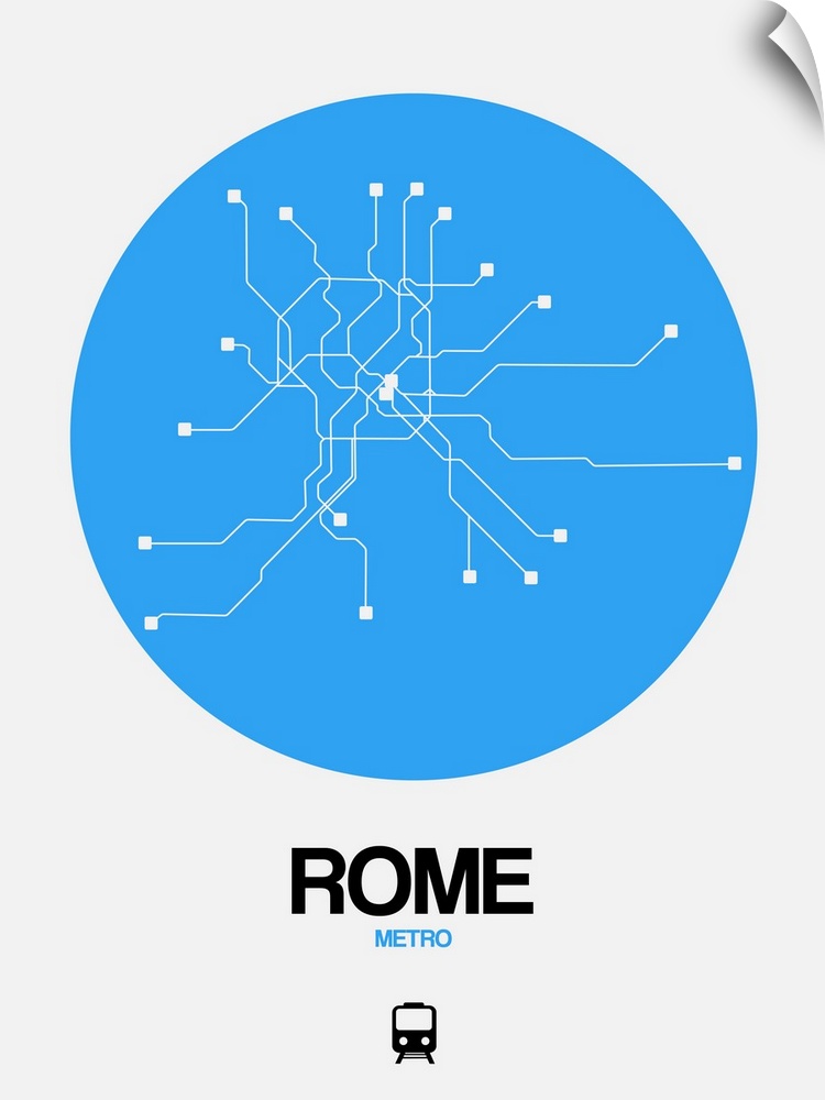 Rome Blue Subway Map