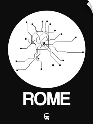 Rome White Subway Map