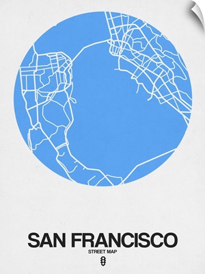 San Francisco Street Map Blue