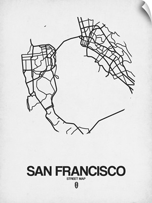 San Francisco Street Map White