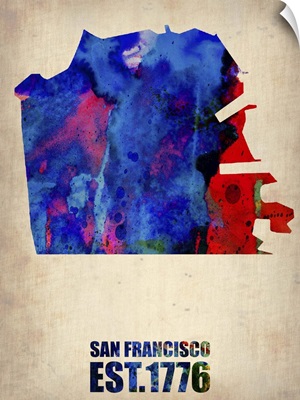 San Francisco Watercolor Map