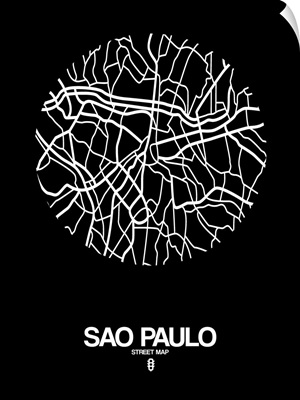 Sao Paulo Street Map Black