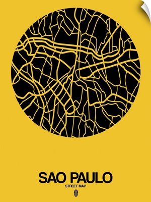 Sao Paulo Street Map Yellow