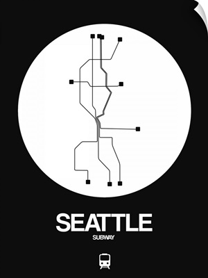 Seattle White Subway Map