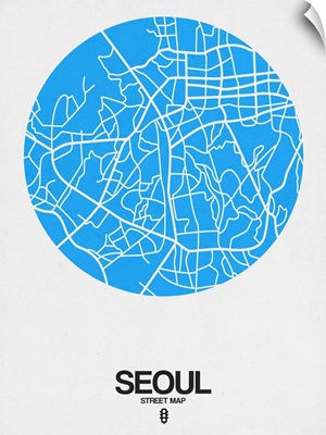Seoul Street Map Blue