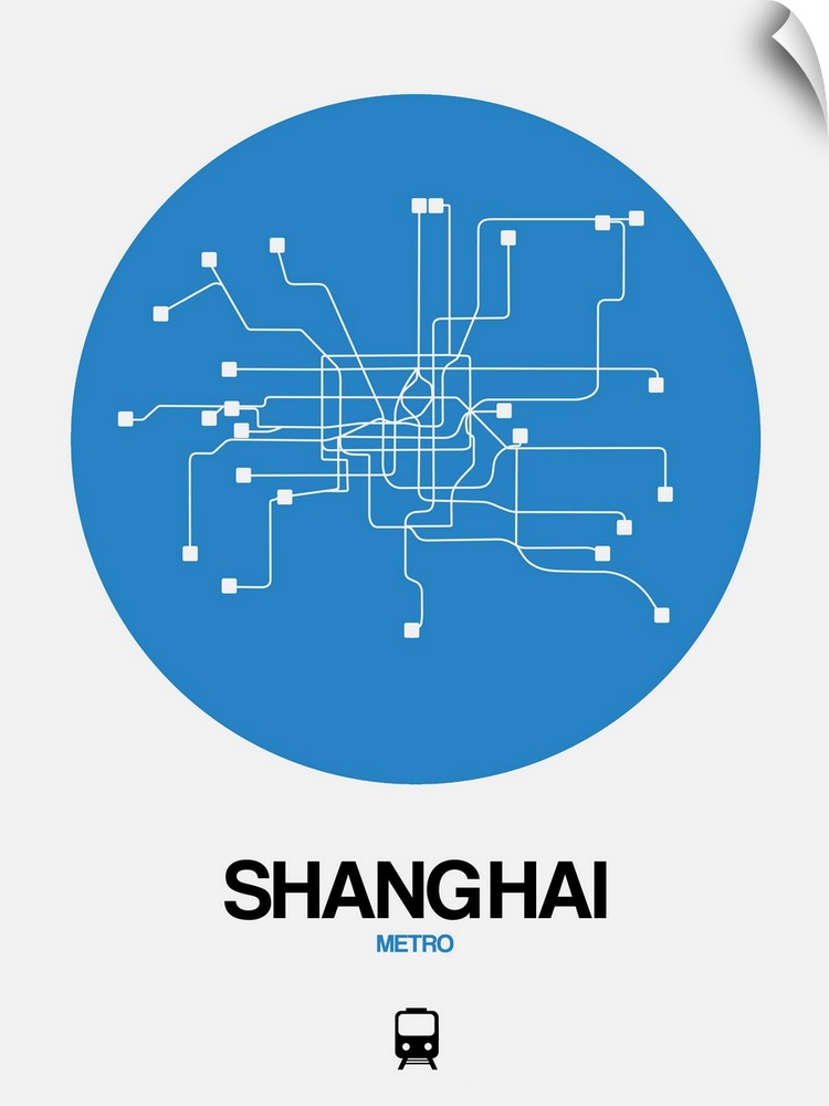 Shanghai Blue Subway Map