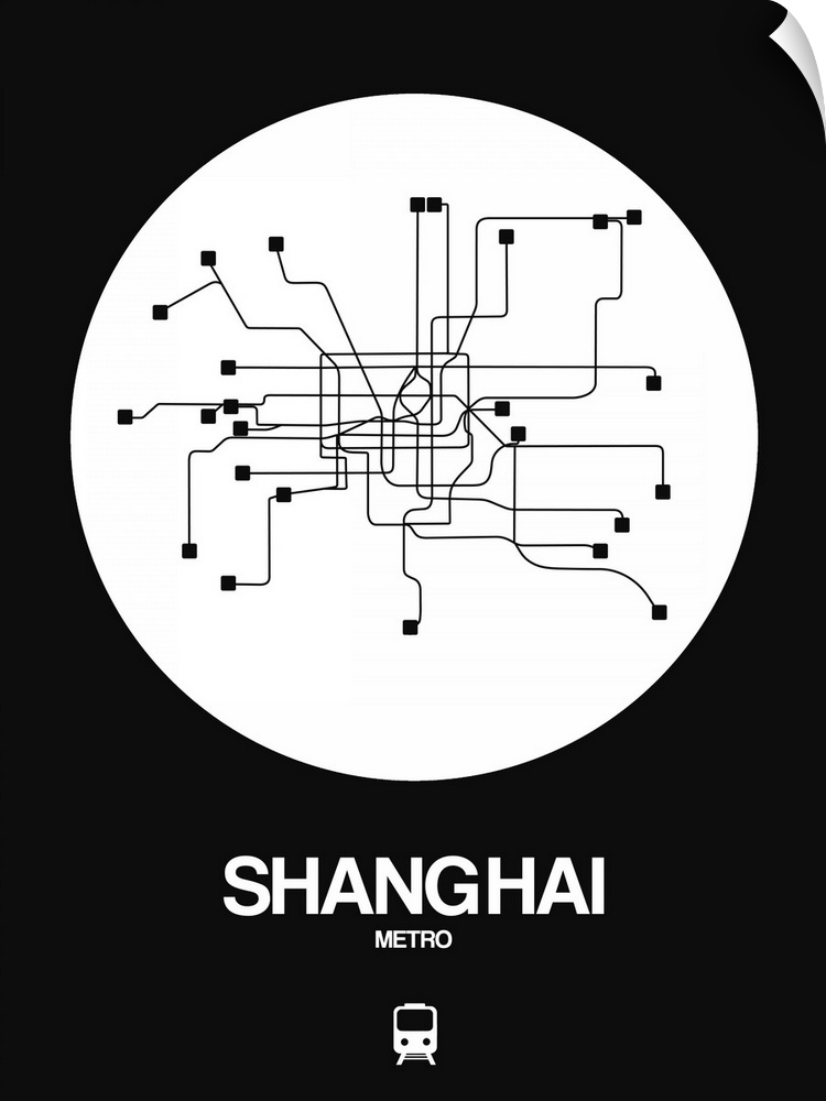 Shanghai White Subway Map