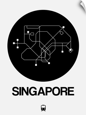 Singapore Black Subway Map