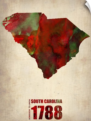 South Carolina Watercolor Map