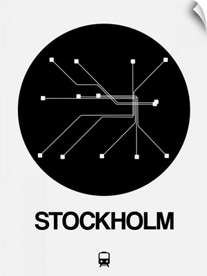 Stockholm Black Subway Map