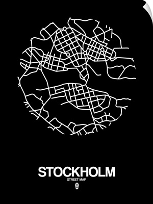Stockholm Street Map Black