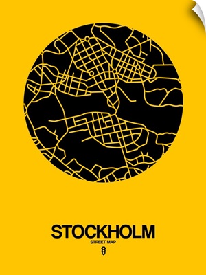 Stockholm Street Map Yellow