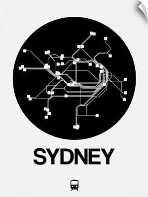Sydney Black Subway Map