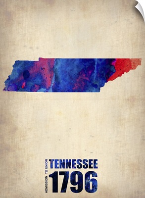 Tennessee Watercolor Map