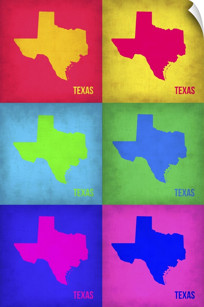 Texas Pop Art Map I