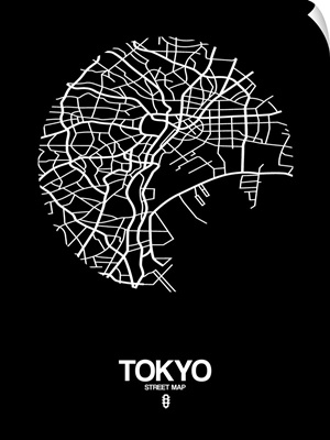 Tokyo Street Map Black