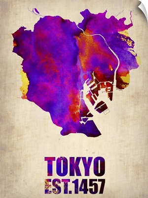 Tokyo Watercolor Map II