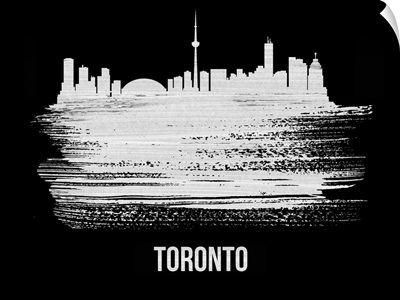 Toronto Skyline Brush Stroke White