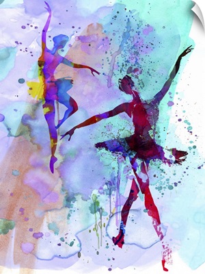 Two Dancing Ballerinas Watercolor II