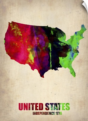 USA Watercolor Map II