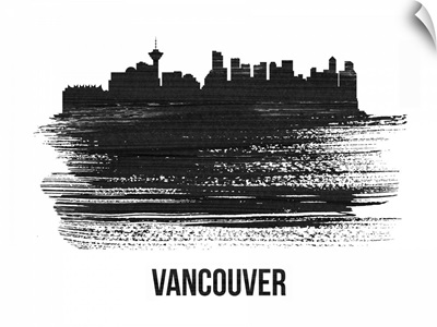 Vancouver Skyline Brush Stroke Black II