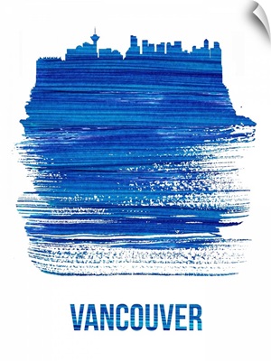 Vancouver Skyline Brush Stroke Blue