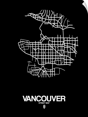 Vancouver Street Map Black