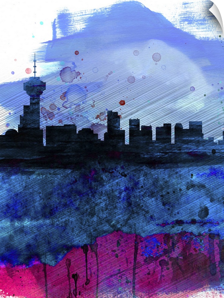 Vancouver Watercolor Skyline
