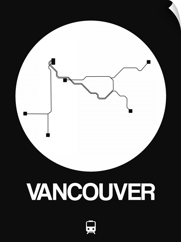 Vancouver White Subway Map