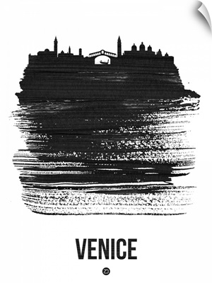 Venice Skyline Brush Stroke Black