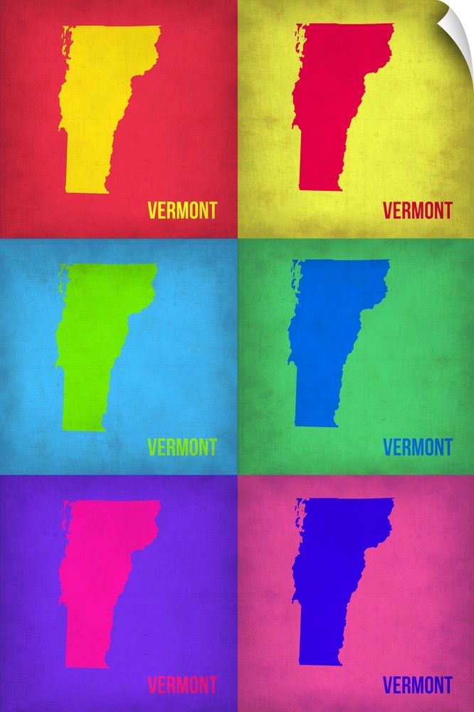 Vermont Pop Art Map I