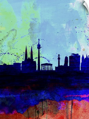 Vienna Watercolor Skyline