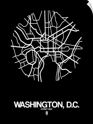 Washington D.C. Street Map Black