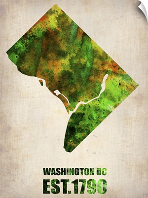Washington DC Watercolor Map